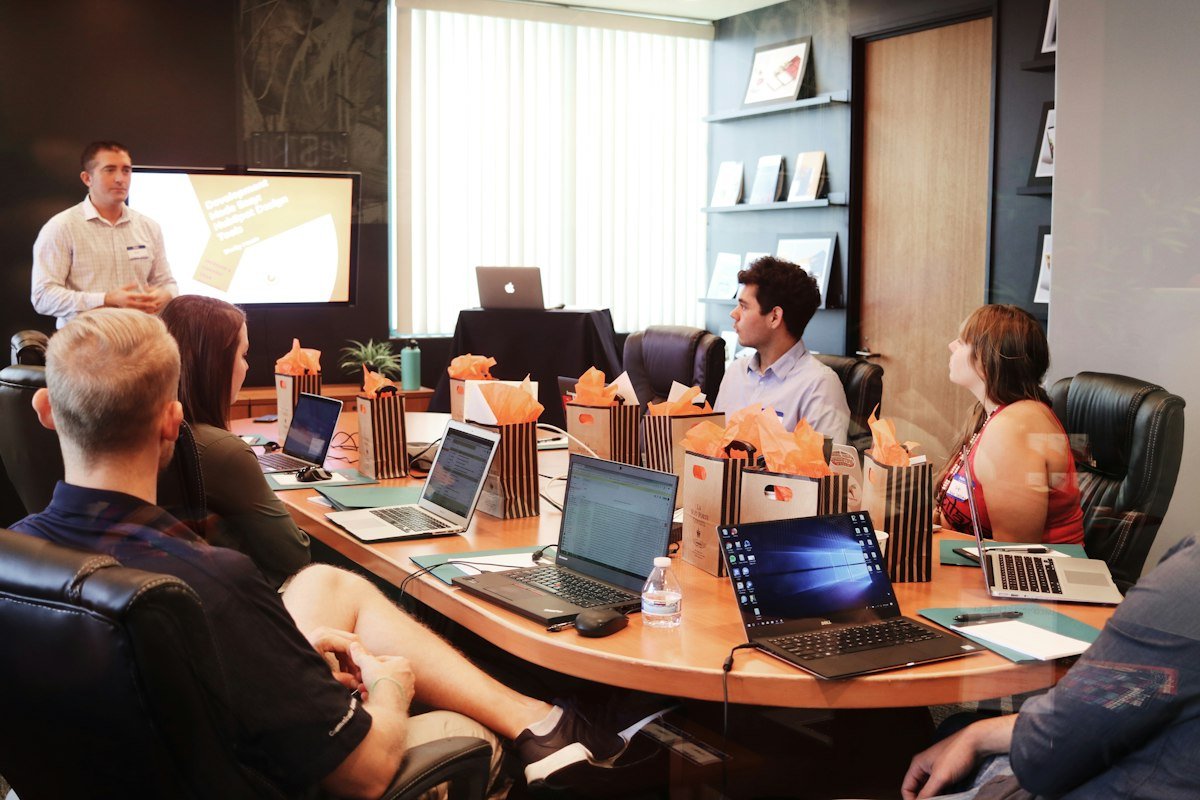 BRANDLUF strategist presenting a marketing plan